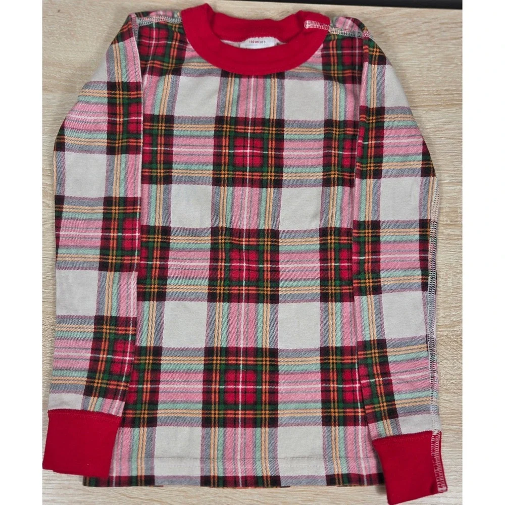 Hanna Andersson Holiday Pajama Top Lot Kids US 5 110 Christmas Organic Cotton